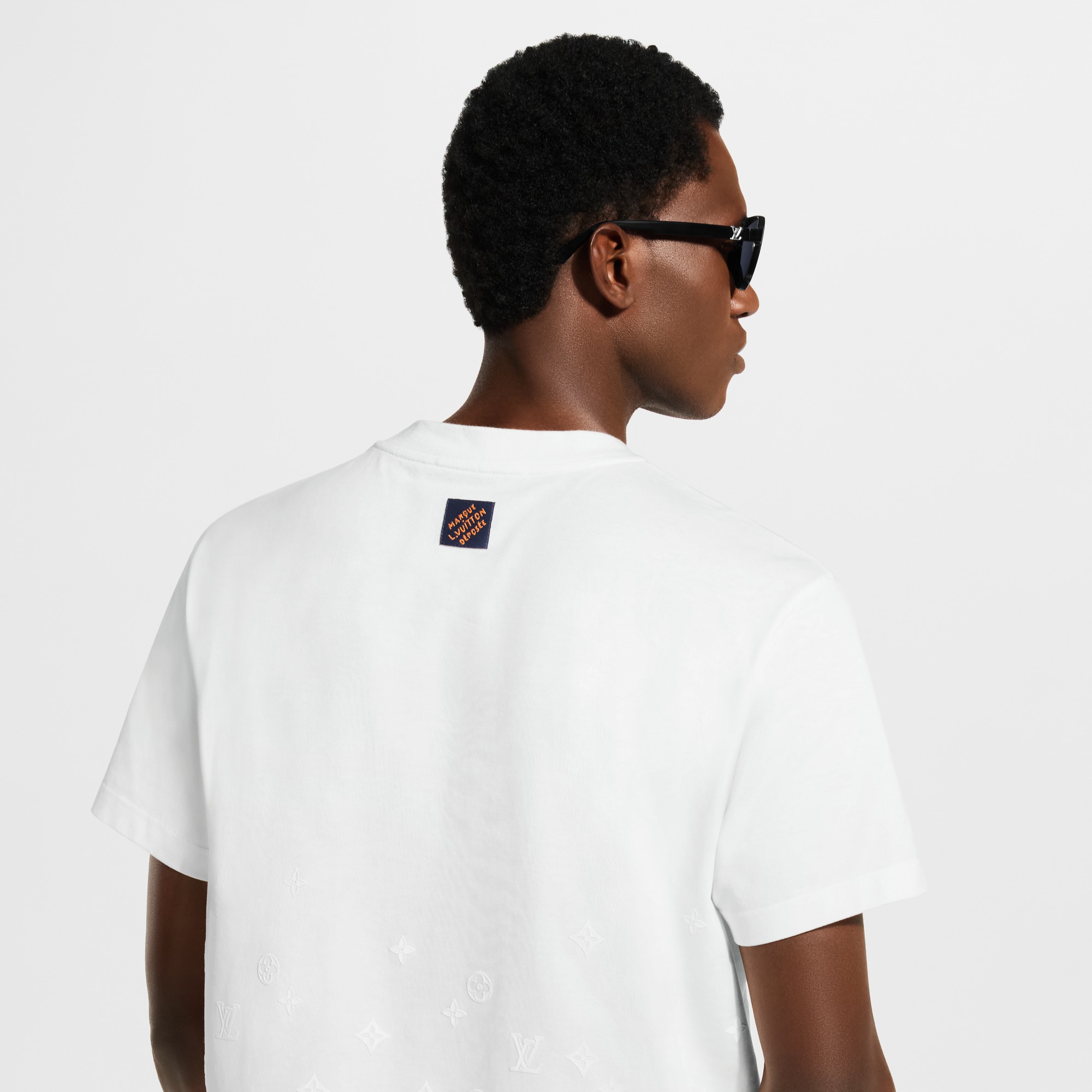 フロックプリント モノグラム グラデーション Tシャツ ｜ルイ